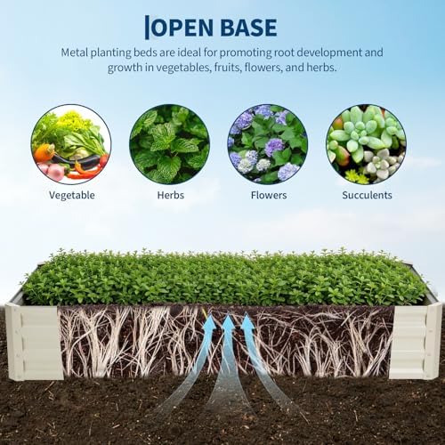 Garvee 6x3x1 FT Raised Garden Bed with PE Cover & Self-Watering System - Image 6