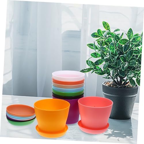 Mipcase 45sets Breathable Orchid Pots Saucers Plastic for Indoor Plants for Snake Plants and Small Vegetables and Easy to Use - Image 4