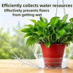 Plastics Hanging Basket Drip Pans (6-Pack) | Catcher-Clear, Round Hanging Plant Tray Saucer with Built-in 4 Pcs Hooks & Water Catcher for Indoor & Outdoor Hanging Basket Flower Pot - Image 3
