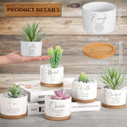 Fumete 36 Set Religious Gift Bulk Bible Verse Succulent Pots, Mixed Style - Image 2