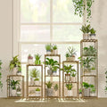 Bamworld Plant Stands Indoor 5 Sets Plant Shelves Outdoor by Bamworld
