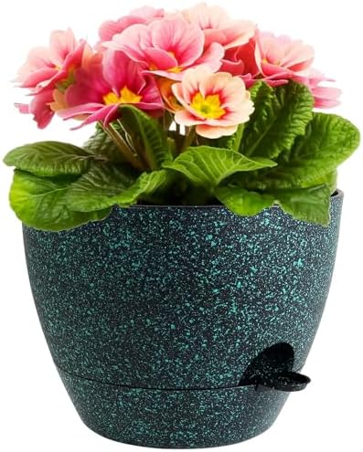 Meowell 12 inch Large Self Watering Pot for Indoor Outdoor Plants by Meowell
