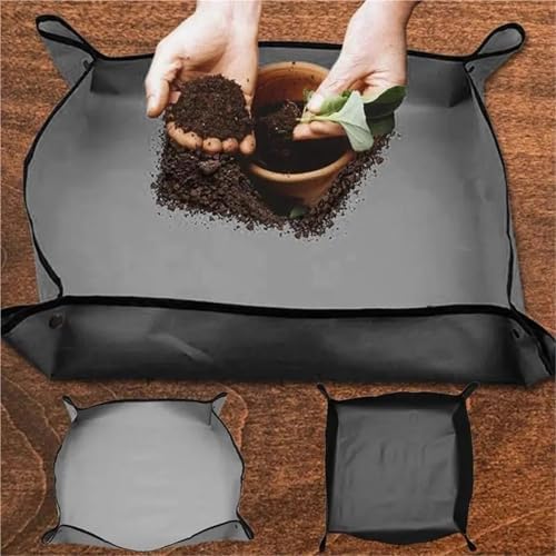 Waterproof Pad Thicken Basin Cushion Mix Soil Flower Land Mat Gardening Reusable Transplanting Pot Foldable for Indoor Plant Repotting(100x100cm) - Image 3
