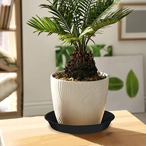 6 Pack Plant Saucer 12 14 16 18 20 22 Inch Plastic Plant Tray, Sturdy and Durable Flower Pot Container Accessories Plant Pot Saucers for Indoor and Outdoor (18 Inch, Black) - Image 5