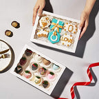48PCS 10" x7x2.5 Premium White bakery box with window for Cookies - Image 3