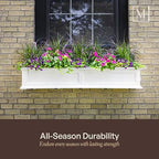 Mayne Fairview 60in Self-Watering Rectangular Window Box Planter, Black - Image 7