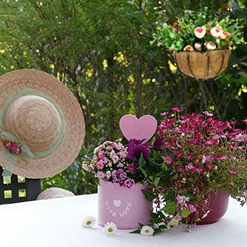 2PCS Hanging Basket Liners Coco Liner 20 Inch Round Coconut Coir Basket for Plants Replacement for Hanging Basket 100% Natural Coconut Fiber Plant Basket Liner for Garden Planter Flower Pot - Image 6