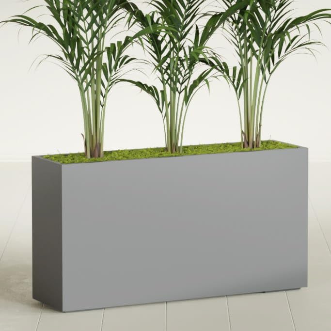 Greenline Alice Tall Rectangular Fiberglass Planter, Outdoor Planter Box - Image 2