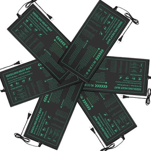 Seedling Heat Mat 6 Pack Durable Waterproof Plant Heating Pad 10"x 20.75" for Germination, Indoor Gardening, Greenhouse by PETZOOKA