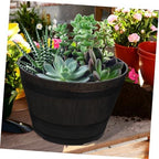Resin Bonsai Flowerpot Decorative Outdoor Planter for Plants Space-Saving Design Imitation Texture for Use Training Pots for Germination - Image 5