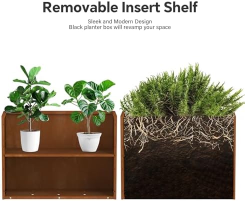 Cor Ten Steel Planters – 32x12x24H Inch Planter Box Rustic - Image 5