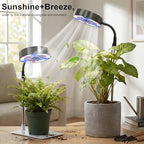 2-Pack Grow Light with Fan,Artificial Sunlight with Gentle Breeze - Image 2