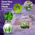 Indoor Garden Hydroponics Growing System12 Pods Plant Germination Kit Aeroponic Herb Vegetable Growth Lamp Countertop with LED Grow Light Smart Water Pump Automatic Timer (Black) - Image 5