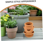 LIOOBO Decorative Planters Ceramic Flower Pot Succulent Planters Terracotta Flower Pots Outdoor - Image 3