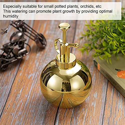 500ml Hand Press Watering Can, Gold Plant Water Spray Bottle, Gardening Plant Watering Can for Home Garden Indoor Outdoor - Image 2
