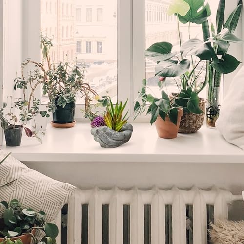 Cement Hand Pot – Concrete Mini Planter & Holder - Image 4