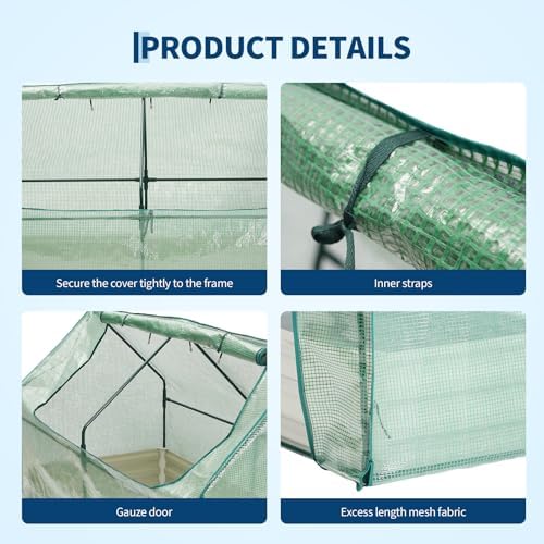 Garvee 6x3x1 FT Raised Garden Bed with PE Cover & Self-Watering System - Image 5