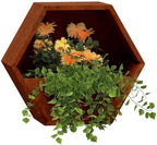 Wall Planter Set of 2, Corten Steel Vertical Hanging Garden Pots for Balcony, Patio, and Garden, 18.1 x 3.9 x 15.7 Inches, Weathered Rustic Finish - Image 3