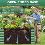 6x3x1.5ft Galvanized Raised Garden Bed, Metal Planter Box for Outdoor Planting Plants, Vegetables, Herbs, Above Ground Raised Garden Bed Kit for Gardening - Forest Green Rectangle - Image 3