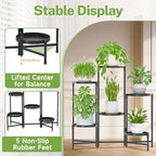 iDavosic.ly 6 Tier Large Plant Stand with Grow Light, 10 Inch Tray, Black - Image 6