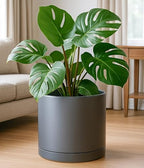 D'vine Dev 14 Inch Ceramic Planter Pot, Grey, 94-O-G-3 - Image 5