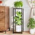 LASZOLA 2 Tier Plant Stand Tall for Indoor Corner, 30 Inch Wood Brown by LASZOLA