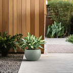 Kante Large Round Bowl Mint Green Concrete Planter 19.9" Dia, Outdoor - Image 5