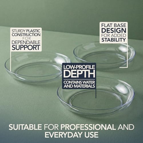 Royal Imports Clear Plant Saucer, Floral Plastic Plates Plant Tray 11" 6pk - Image 6