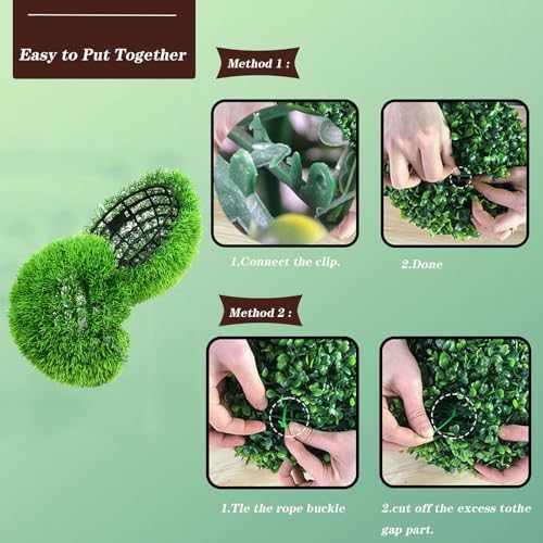 Faux Boxwood Decorative Balls Dia 19in, Artificial Grass Fake Plants, Decorative Balls for Home Decor, Small Artificial Plants, Garden Spheres Large Outdoor, Decorative Grass Ball Ornament - Image 4