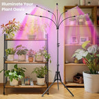 Garpsen Plant Lights for Indoor Growing, 5 Heads with Tripod, 2Pack - Image 2