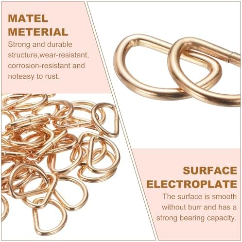 HARFINGTON D Ring Metal D-Shape Buckle Clips Multi-Purpose Buckle Strap Sewing Accessories for Collars Webbing Strap - Image 4