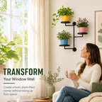 Window Plant Shelf, Wall Mounted Rotating Plant Holder Indoor - Image 3