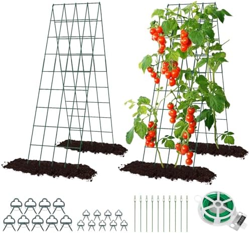 RIFNY Cucumber Trellis for Raised Bed, Garden Trellis 16.5 x 60 Inch, Green by RIFNY