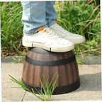 Plant Pots with Drainage, 2-Pack Outdoor Flower Pots, 7.7 Inch Large Plant with Drainage Holes, Whiskey Barrel Design Plastic Planter for Indoor Plants Garden Balcony, Flower - Image 4