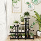 Plant Stand Indoor Corner Plant Stand Window Sill Plant Shelf for Bonsai Tree Live Plants Indoor Outdoor Metal Flower Rack for Apartment Decor Patio Decor, (6-Tier 16 Potted) - Image 5