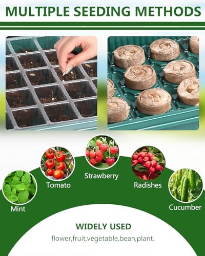 joyhalo 40 Cell Seed Starter Kit with Grow Light and Heating Mat - Image 6