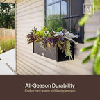 Mayne Vista 48in Rectangular Window Box Planter, Charcoal - Image 5