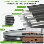 Galvanized Raised Garden Bed,4x2x1.4ft Planter Box for Deep Root Plant 3Pcs - Image 5
