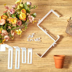 Leinuosen 8 Pcs Adjustable Window Boxes Brackets Planter Box Bracket Heavy Duty Deck Railing Hanging Flower Stand for Windowsill Garden Fence Balcony (White) - Image 5