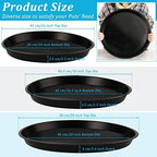Eccliy 12 Pcs Plastic Plant Saucers Tray, Black, 16, 18, 20 Inch, Round - Image 2