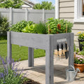IDEALHOUSE 48"x24"x30" Elevated Wood Raised Garden Bed Planter Box by IDEALHOUSE