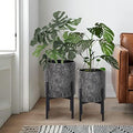 Oakrain Planters for Indoor Plants, Set of 2 Modern Planter with Stand by Oakrain