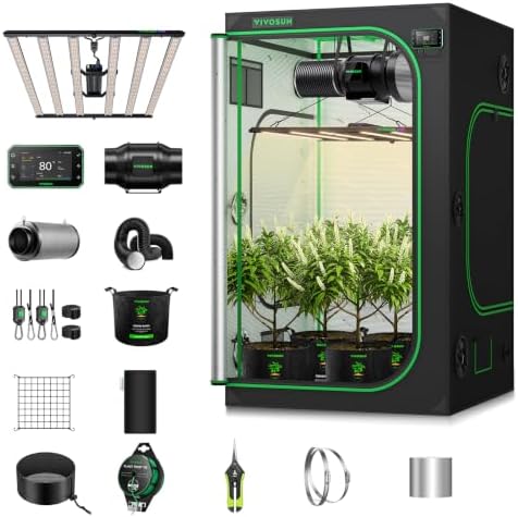 VIVOSUN 4x4 Grow Tent Kit w/ 500W Bar LumaLight E42A+ Smart Control System by VIVOSUN