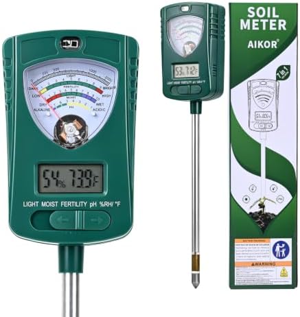 7-in-1 Soil Tester for Soil Moisture pH Fertility Light Intensity, Soil Temp, Air Temp & Humidity, with Pointer and LCD Display.for Garden, Farm, Lawn, Indoor/Outdoor Plant Monitoring. by USBDocumentCameraforTeachingDistanceLearningManualFocusWebcamwithMic1080p
