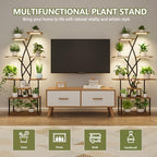 9 Tier 66" Tall Plant Stand with Grow Lights for Indoor Plants（Black） - Image 4