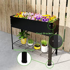 PROXRACER Raised Garden Bed with Detachable Legs Elevated Metal Planter Box for Growing Fresh Herbs Vegetables Flowers Succulents&Other Plants for Outdoor Backyard Patio Deck Balcony Black L - Image 7