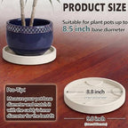 9.8Inch Plant Caddy with Hidden Wheels for Large Pots - Image 2