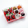 50PCS 8x5x2 Inch Clear Bakery Boxes with Window - Chocolate Covered Strawberries, Cookie, Cake, Brownie, Donut Boxes by SLShePack