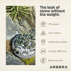 ARBORA 26" Santorini Bowl Planter - Lightweight Polyresin Large Outdoor Pot - Image 5
