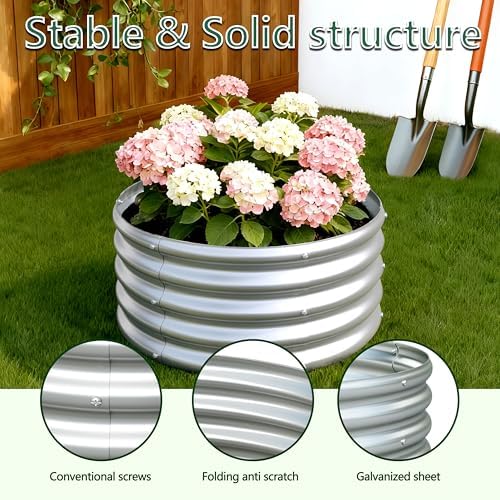2PCS 2x2x1FT Galvanized Metal Raised Garden Bed,Outdoor Planter Box for Vegetables - Image 6